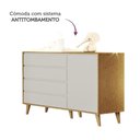 Ver imagem 4 de Cômoda Infantil 4 Gavetas com Fraldário Gran Lorena Off White com Bétula Carolina Baby