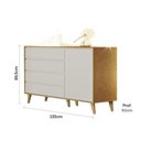 Ver imagem 5 de Cômoda Infantil 4 Gavetas com Fraldário Gran Lorena Off White com Bétula Carolina Baby