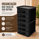 Ver imagem 3 de Gaveteiro de Chao 6 Gavetas Organizador Mesa Multiuso Armario Telado Reforcado Escritorio Quarto Pap