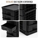 Ver mais imagens de Gaveteiro de Chao 6 Gavetas Organizador Mesa Multiuso Armario Telado Reforcado Escritorio Quarto Pap