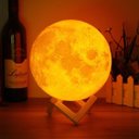 Ver imagem 2 de Luminária Lua Cheia 3d Usb Touch Control 7 Cores Original