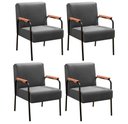 Ver imagem 1 de Kit 4 Poltronas Jade Cor:Veludo Cinza 220