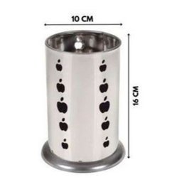 Escorredor Seca Talheres Aço Inox Louça Porta Talher Premium - Porta Talheres Cozinha Fundo Vazado - - 4