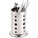 Ver imagem 2 de Escorredor Seca Talheres Aço Inox Louça Porta Talher Premium - Porta Talheres Cozinha Fundo Vazado -