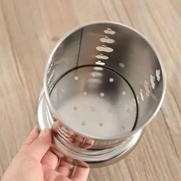 Escorredor Seca Talheres Aço Inox Louça Porta Talher Premium - Porta Talheres Cozinha Fundo Vazado - - 5
