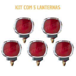 Kit 5 Lanternas Três Marias Foguinho Led Bivolt Vermelha - 2