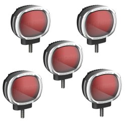 Kit 5 Lanternas Três Marias Foguinho Led Bivolt Vermelha - 1
