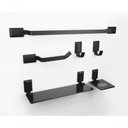 Ver imagem 6 de Kit Banheiro Lavabo Aluminio E Vidro Preto Fosco 6 Peças