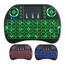 Ver imagem 1 de Mini Teclado Iluminado Air Mouse Touch Wireless 3 Cores Led:preto
