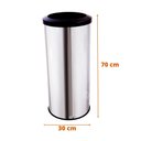 Ver imagem 2 de Lixeira Grande Inox Aro Esmaltado 50 Litros Cesto De Lixo - Preto