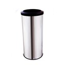 Ver imagem 1 de Lixeira Grande Inox Aro Esmaltado 50 Litros Cesto De Lixo - Preto