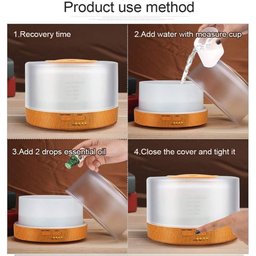 Umidificador 500ml Difusor de Óleo Essencial Umidificador de Ar Doméstico Difusor de Aroma Aromatera - 2