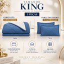 Ver imagem 6 de Cobre Leito King Lizzie 300 Fios Dupla Face 3 Peças:Azul