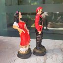 Ver imagem 2 de Imagem Casal de Ciganos em Resina 15 Cm