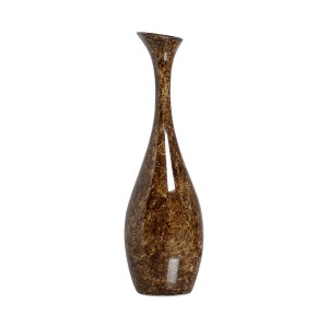 Vaso de Cerâmica Marrom para Decoração de Sala Vanguard Petra 40,5x12x7 cm
