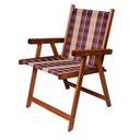 Ver imagem 1 de Cadeira Dobravel de Madeira Jardim e Varanda - Sol Lar e Lazer