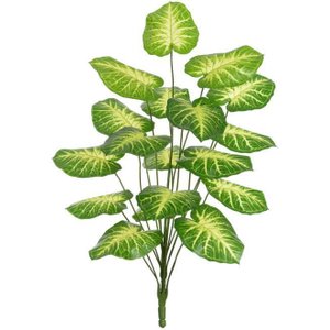 Planta Artificial Arvore Caladium Real Toque X18 Verde Creme 1m