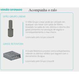 Ralo Linear Oculto Sifonado Tampa Invisível Pvc 75 Cm Novii - 6