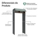 Ver imagem 3 de Porta-geladeira 103 Cm 1 Porta Basculante Cinza/rustic/cinza Lux Madesa