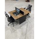 Ver imagem 3 de Mesa Escritório Plataforma 2 Lugares 90x120 - Cor: Castanho Atacadao Dos Moveis Escritorio