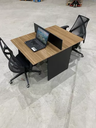 Ver imagem 3 de Mesa Escritório Plataforma 2 Lugares 90x120 - Cor: Castanho Atacadao Dos Moveis Escritorio