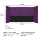 Ver imagem 4 de Kit Cabeceira e Calçadeira Baú King Everest P02 195cm para Cama Box Suede - Doce Sonho Móveis