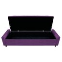 Ver imagem 5 de Kit Cabeceira e Calçadeira Baú King Everest P02 195cm para Cama Box Suede - Doce Sonho Móveis