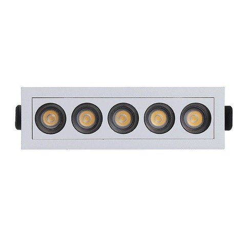Spot de Embutir Powerus Picco 38° 10w 3000k Irc90 Branco Fundo Preto