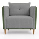 Ver imagem 3 de Poltrona Decorativa Aviv para Sala Escritório Recepção Luxo Linho Premium Easy Clean Corino Premium