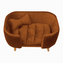 Ver imagem 2 de Poltrona Cama Pet Hanna Estofada Tecido Veludo Divini Decor:cobre