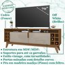 Rack Sala TV 70 Pol Com Adega 160 cm 011078 Cedro Off White DCASA - 3