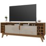 Rack Sala TV 70 Pol Com Adega 160 cm 011078 Cedro Off White DCASA - 1