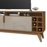 Rack Sala TV 70 Pol Com Adega 160 cm 011078 Cedro Off White DCASA - 6