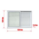 Ver imagem 2 de Veneziana Alumínio Elite 3 Folhas Moveis 120 x 120 V.Liso Branco Brimak