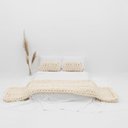 Ver imagem 3 de Manta Peseira de Maxi Tricot Queen 0,70x2,20m, Cor Off White - Magma Cotton