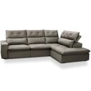 Ver imagem 2 de Sofá 3 Lugares Retrátil Reclinável Chaise Direito 258cm Bergen F04 Veludo Marrom Claro - Lyam