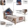 Cama Montessoriana Infantil Solteiro 100% MDF Branco - 5