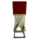 Ver imagem 6 de Kit 06 Banquetas Luma Base de Ferro Sued Marsala - D'classe Decor
