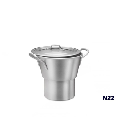 Cuscuzeiro de Alumínio com Base e Tampa 1,8 Litros N°22 ABC