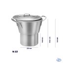 Ver imagem 2 de Cuscuzeiro de Alumínio com Base e Tampa 1,8 Litros N°22 ABC