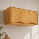 Ver imagem 1 de Armário Aéreo Geladeira 100% MDF 80cm Malta Marrom/Amêndoa Espresso Móveis