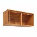 Ver imagem 4 de Armário Aéreo Geladeira 100% MDF 80cm Malta Marrom/Amêndoa Espresso Móveis