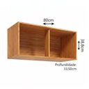 Ver imagem 3 de Armário Aéreo Geladeira 100% MDF 80cm Malta Marrom/Amêndoa Espresso Móveis