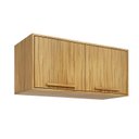 Ver imagem 2 de Armário Aéreo Geladeira 100% MDF 80cm Malta Marrom/Amêndoa Espresso Móveis