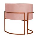 Ver imagem 5 de Kit 02 Poltrona Luana Luxo Veludo Rosa Base Bronze - Fm