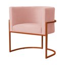 Ver imagem 3 de Kit 02 Poltrona Luana Luxo Veludo Rosa Base Bronze - Fm