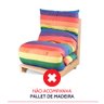 Futon Dobravel de Espuma Solteiro Suede Colorido Bf Colchões - 5