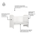 Ver imagem 6 de Quarto de Bebê Duda 3 Portas e Berço Americano Mini Cama Mel Branco Brilho com Colchão Gazin – Phoen