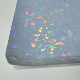 Papel Adesivo Holográfico Vinil Caquinhos Ink Jet A4 50fl - 2