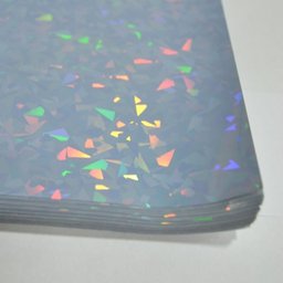 Papel Adesivo Holográfico Vinil Caquinhos Ink Jet A4 50fl - 3